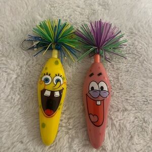 Kooky Klickers Pen Clip SpongeBob SquarePants SpongeBob and Patrick Star Set New